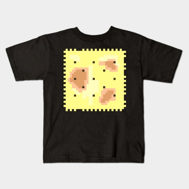 Plain saltine cracker Pixel Kids T-Shirt by ManicWax